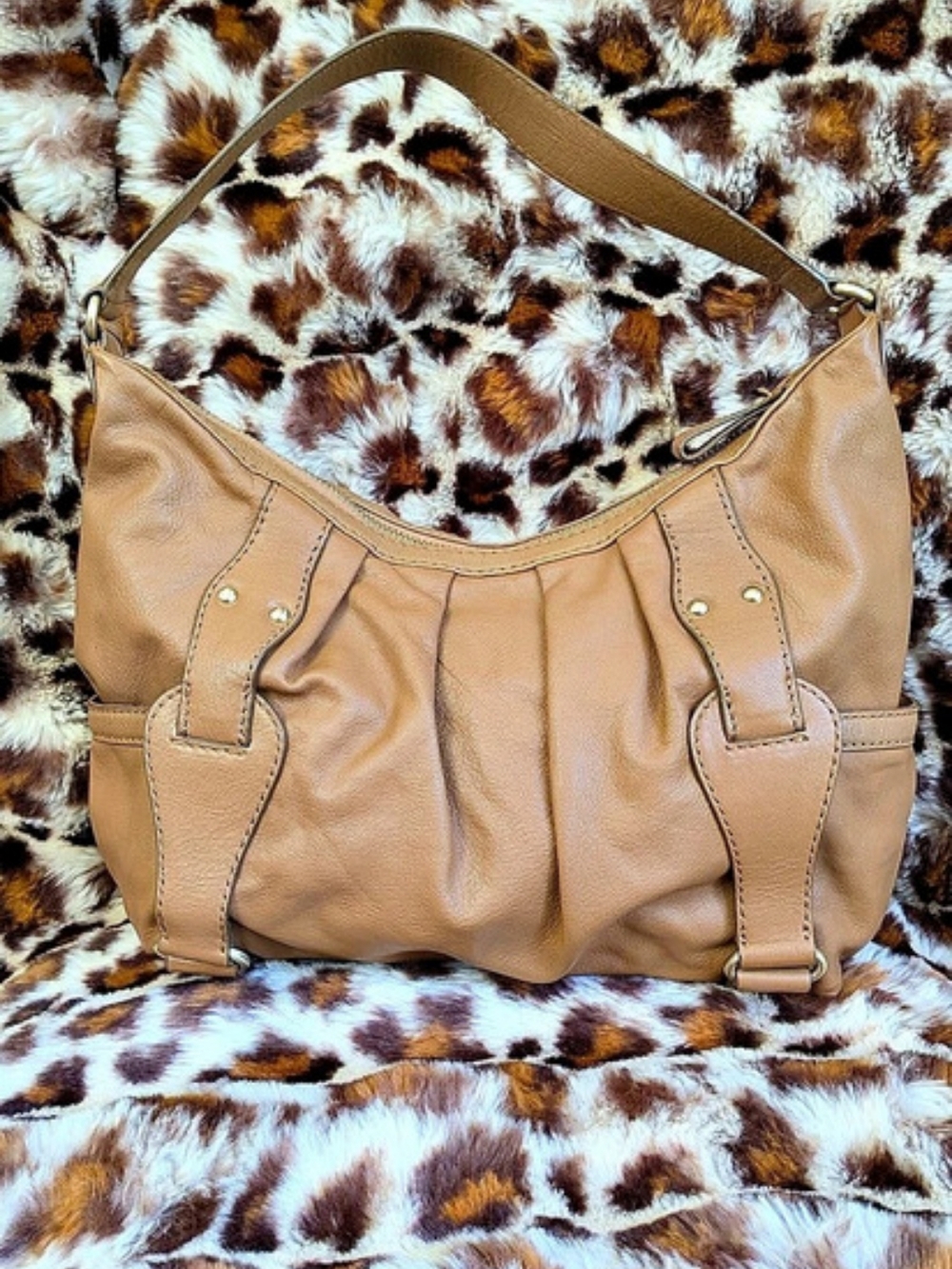 Michael Kors Brown Leather Shoulder Bag